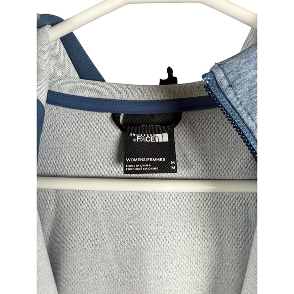 North Face Jacket Womens Medium Blue Hooded Full Zip Stretch Outdoor Athletic - Picture 2 of 9